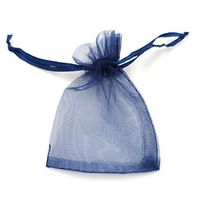 ATCG 50pcs 5x7 Inches Sheer Drawstring Organza Pouches Wedding Party Favor Candy Bags (Navy Blue)