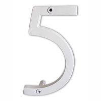 NACH hh-sdw6-wht-5 House Address Number Floating Shadow, Glossy White #5