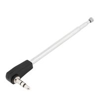 uxcell 22.5cm 4 Section Telescoping Stainless Steel AM FM Radio Antenna 3.5mm Connector