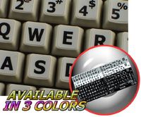 ENGLISH US LARGE LETTERING (UPPER CASE) KEYBOARD STICKER GREY BACKGROUND FOR DESKTOP, LAPTOP AND NOTEBOOK