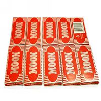 10 booklets Moon 1.0" inch Regular Size 70mm Red Wood Pulp Cigarette Tobacco Rolling Papers 500 Leaves Totally