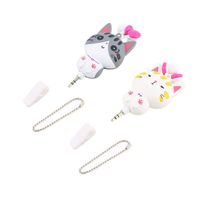Cartoon Retractable Headphones in-Ear Earphones Noise Cancelling Headset for Mobile Phone Computer