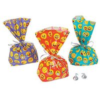 EMOJI CELLO BAG - Party Supplies - 12 Pieces