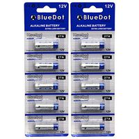 BlueDot Trading 10 pack of 27A Batteries, 12 Volt, alkaline dry cell battery