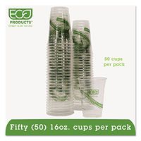 Eco-Products EPCC16GSPK GreenStripe Renewable/Compostable Cold Cups Convenience Pack, 16oz, 50/PK