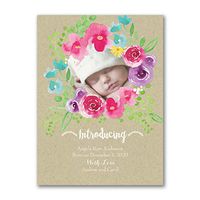 100pk Posie Shine - Photo Birth Announcement-Photo Announcements