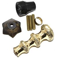 Nautical World Collectible Authentic Polished Brass Gentleman's Walking Stick: 3 Gold Saucer