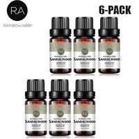 6-Pack Sandalwood Essential Oils, 100% Pure, Undiluted, Therapeutic Grade Sandalwood Oil - 6x10 mL