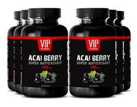 Acai Berry Dried - ACAI Berry Super ANTIOXIDANT Extract 1200 MG - Wellness Energy - 6 Bottles 360 Capsules