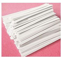 Easytle 5" Paper White Twist Ties for Bags 500 Pcs