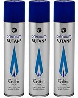 Colibri Premium Butane Fuel Refill for Lighter 3 Small Cans