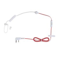 Surveillance Headset Earpiece with Clear Acoustic Coil Tube Earbud Audio Kit for Two-Way Radios Transceivers and Radio Speaker Mics Jacks Red
