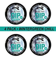 TeaZa Herbal Energy Pouches - Wintergreen Chill (Caffeine Free) - 4 Cans - Nicotine-Free and Tobacco-Free Herbal Snuff - Great Tasting & Refreshing Tobacco Alternative