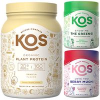 KOS Power Plant Bundle (Plant-Based Vanilla Protein Powder + Organic Reds Blend + Organic Greens Blend)