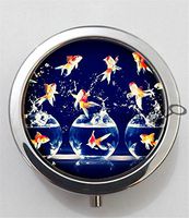 BlackKey Goldfish 3-Compartment Decorative Pocket Gift Box Case Organizer for Pill, Color 1 -2242