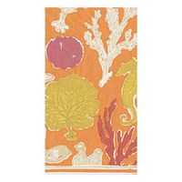Caspari Sealife Paper Guest Towel Napkins in Coral, Pack of 15