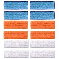 Washable Mopping Pads for IRobot Braava Jet 240 241 Mop Pads, Reusable Reusable Wet Damp Dry Pads Sweeping 12 Pcs