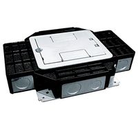 Wiremold Legrand RFB4-SS Series Four-Compartment Shallow Stamped Steel Combination Box