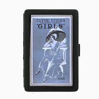Perfection In Style Black Color Metal Cigarette Case D-142 Clyde Fitch Comedy Girls Miss Kate