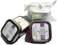 Greenfire All Natural Massage Candles, French Lavender and Lavender Sandalwood Vanilla, Travel Size 2 Fluid Ounce, Set of 2