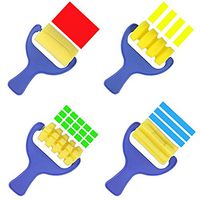 NPLE--Children New Painting Plastic Handle Sponge Drawing Brush 1 Set Graffiti Toy