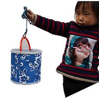 Blppldyci Folding Fishing Bucket Portable Canvas Bucket, Suitable for Camping, Fishing, Boating(Color Random) (A: 10.2"× 10.2")