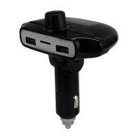 YRD TECH Wireless in-Car BT FM Transmitter Dual USB Car Charger AUX Input TF Card (Silver)