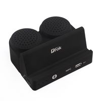 DROK Bluetooth 4.0 Wireless Stereo Subwoofer Viewing Cradle Speakers with Universal Phone and Tablet Stand Compatible with iPhone iPad Samsung