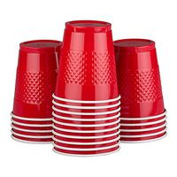 JAM PAPER Plastic Party Cups - 12 oz - Red - 20 Glasses/Pack