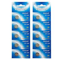Eunicell CR1220 5012LC Lithium Blister Pack 3V 3 Volt Coin Cell Batteries (10 pcs)