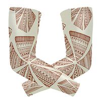 LEVEIS Tribal Ethnic Arm Sleeves UV Protection for Men Women Sunblock Protective Gloves Running Golf Cycling Driving Long Arm Cover 1 Pair