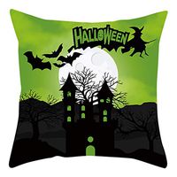 Bosji (45 x 45cm) Throw Pillowcase,Happy Halloween Decoration Pumpkin Skull Pillow Case Holiday Home Decor Cloth Printed Zipper Cushion Pillow Covers