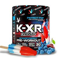 VMI Sports K-XR Pre-Workout Supplement for Intense Energy, Patriot Pop Bombsicle, Muscle Builder for Extreme Pumps, Enhanced Focus, Creatine Free, Endurance, Strength and Power Pre-Workout Powder