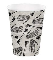 Skull & Bones Spooky Halloween Themed 10 Piece Disposable Party Paper Cups