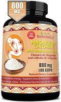 Cloruro de Magnesio Magnesium Chloride 800mg 100 Capsules high Absorption with Magnesium Citrate