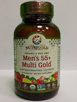 NUTRIGOLD Men's 55+ MULTIVITAMIN 90cap (Organic, nonGMO, wholefood Vitamins and Minerals from Real Fruits, Vegetables, and Herbs. Now Includes Astaxanthin) 30 Servings