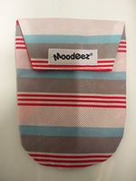 Moodeez Feminine Products Bag - Blue/grey/white/red stripes