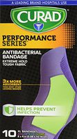 Curad Performance Series Antibacterial Adhesive Bandages, 30 Count (Pack of 8)