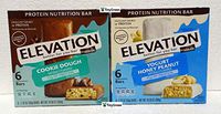 Elevation by Millville Protein Nutrition Bar Two Flavors Bundle (Pack of Two)