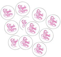 90 Hot Pink Thank You for Celebrating 1.5inch Round Party Favor Stickers/Envelope Seals/Favor Decorations