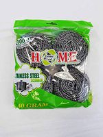 Uniware Heavy Duty Stainless Steel Metal Scourer for All Kitchen Use, 4-Pack (40g)