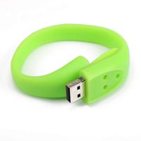 FAgdsyigao 256MB/512MB/1G/2G/4G/8G/16G/32G/64G Wristband U Disk, USB Flash Drive Memory Stick for PC Computer Green 32G