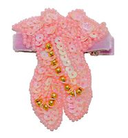 Bow Allure"Carrolwood" Ballet Shoes Sequin Hair Clip for Girls (Left Side)