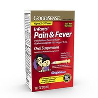 GoodSense Infants' Acetaminophen Suspension Liquid, Grape Flavor, 1 oz, Pain Reliever and Fever Reducer