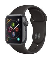 Apple Watch Series 4 (GPS, 40mm) - Space Gray Aluminium Case with Black Sport Band (Renewed)