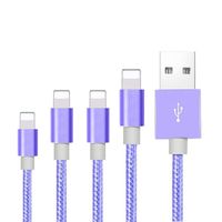 Kesown Phone Charger Cable 4Pack Nylon Braided Cord Compatible Phone XS X 8 8Plus 7Plus 7 6Plus 6s -Purple(3/6/6/10ft)