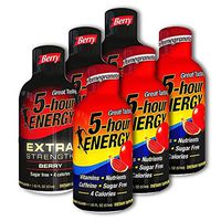 5 Hour Energy, 3 Extra Strength Berry + 3 Pomegranate, 6 Count