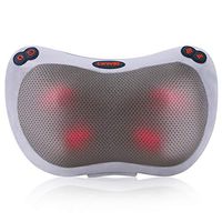 Carevas Neck Back Massager Massage Pillow with Heat, Shiatsu and Deep Tissue Kneading for Shoulder, Lower Back and Muscle Pain Relief, Relaxation in Car Home and Office