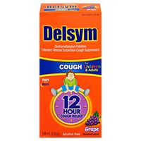 Delsym Children's Cough Suppressant Liquid, Grape Flavor, 5 Ounce (Pack of 5)