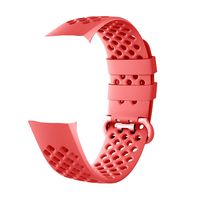Finance Plan Hot Round Holes Replacement Breathable Silicone Watch Band Strap for Fitbit Charge 3